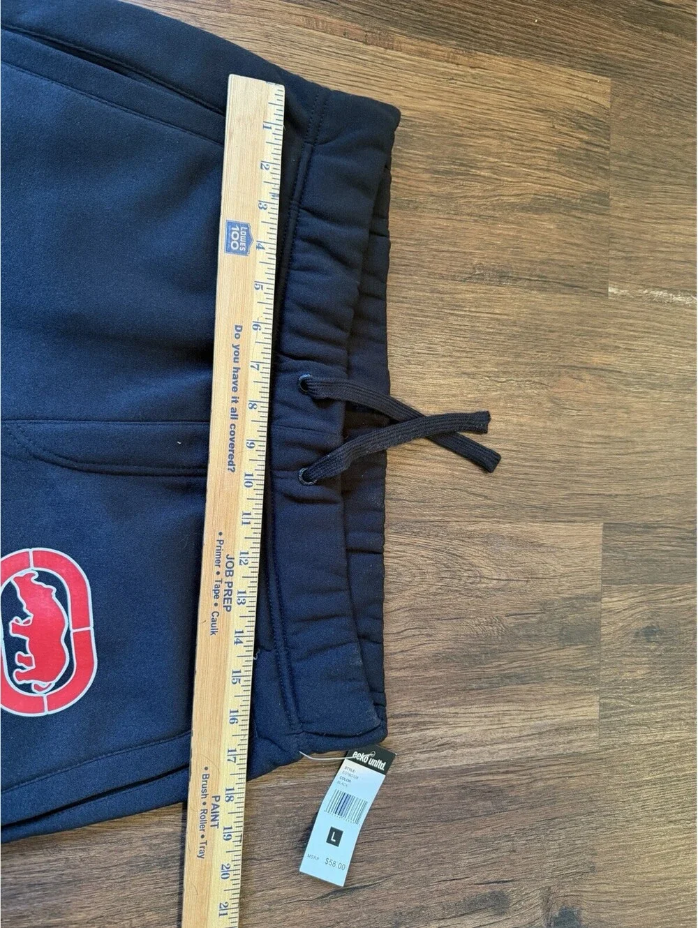 Ecko Unltd Jogger Sweatpants Men’s Size L Black Graphic Logo Drawstring NWT